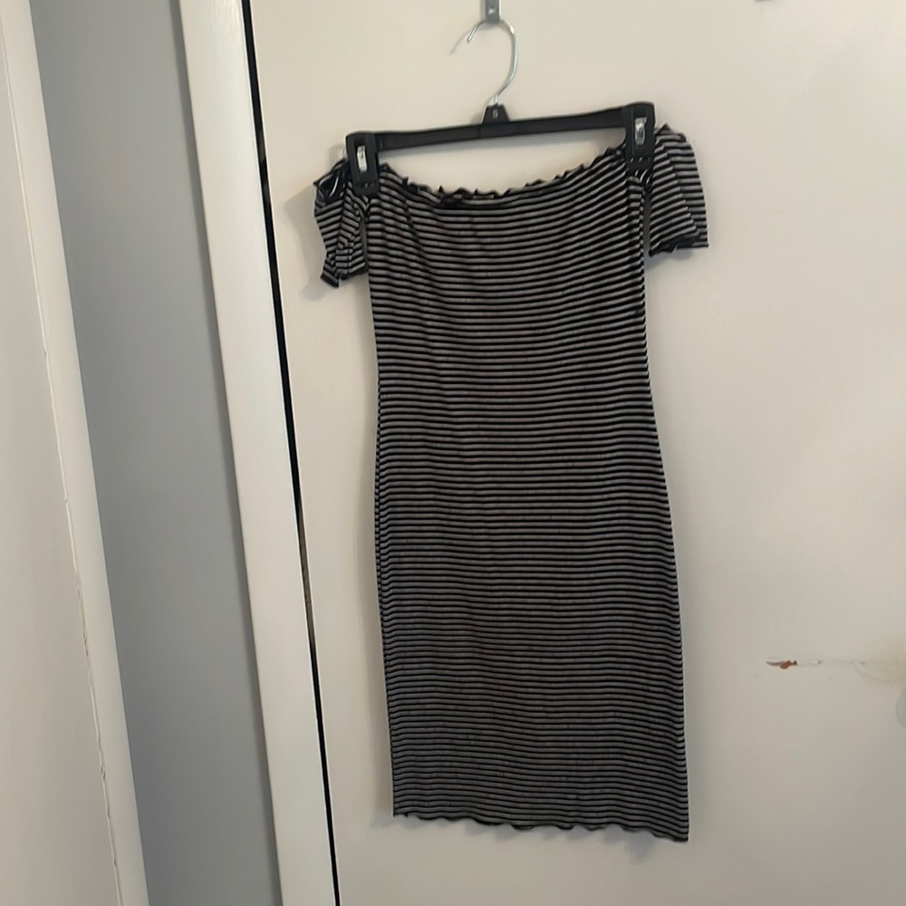 Black Striped Dress